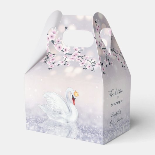 スワンプリンセス |女の子の赤ちゃんシャワー |ありがとうございます フェイバーボックス (裏面サイド)