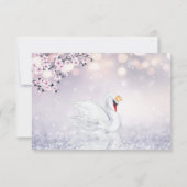 スワンプリンセス |女の子の赤ちゃんシャワー サンキューカード (裏面)