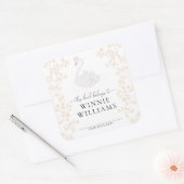 スワンプリンセス 本のしおりシール スクエアシール (封筒)