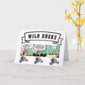 スワンプワイルドアヒルグリーティングカード カード (黄色い花)