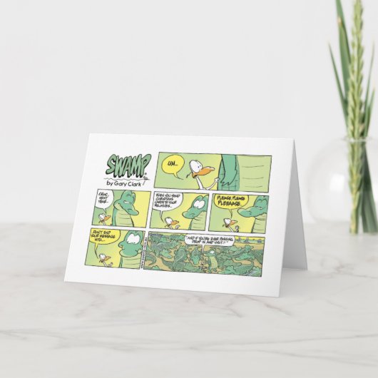 スワンプワニの相対クリスマス訪問 シーズンカード (正面)