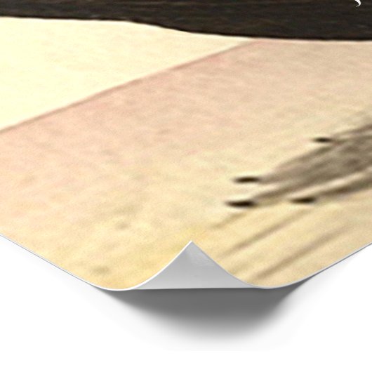 スワンベビーガール子供部屋自分の引用文を追加 ポスター (角)