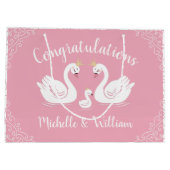 スワンベビーシャワーヴィンテージ ラージペーパーバッグ (裏面)