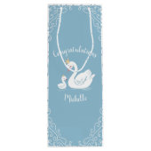 スワンベビーシャワーヴィンテージ ワインギフトバッグ (裏面)