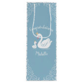 スワンベビーシャワーヴィンテージ ワインギフトバッグ (正面)