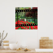 スワンボートとレッドチューリップ ポスター (キッチン)