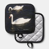 スワンポットホルダーのミュート 鍋敷き (正面/裏面)