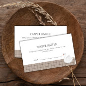 スワンモダンジンガムおむつラッフルベビーシャワー エンクロージャーカード