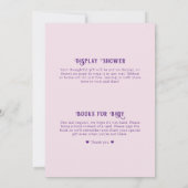 スワンリトルプリンセスフェアリーテールガールベイビーシャワー 招待状 (裏面)