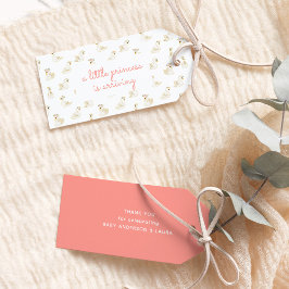 スワンリトルプリンセスベビーシャワーありがとう ギフトタグ