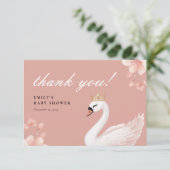 スワンリトルプリンセスベビーシャワー サンキューカード (スタンド正面)