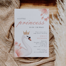 スワンリトルプリンセスベビーシャワー 招待状