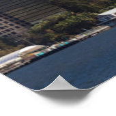 スワンリバーからオーストラリア、パース、都市のスカイライン ポスター (角)