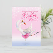 スワンレイクピンクバレエ踊りリサイタルイベント 招待状 (スタンド正面)