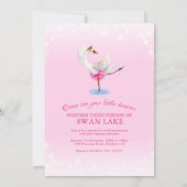 スワンレイクピンクバレエ踊りリサイタルイベント 招待状 (裏面)