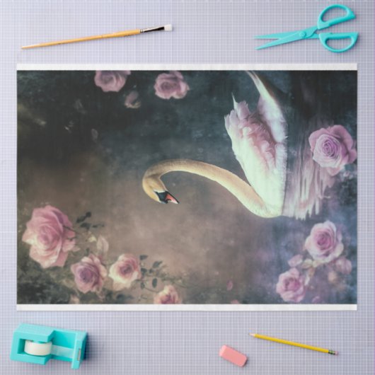 スワンレイクファンタジー、ムーディエテリアール&フローラ 薄葉紙 (クラフト)