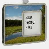 スワンレイクIアットグランドテトン国立公園 シルバープレートフレームオーナメント (右)