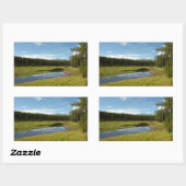 スワンレイクIアットグランドテトン国立公園 長方形シール (シート)