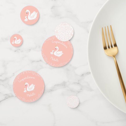 スワンヴィンテージベビーシャワー コンフェッティ (グループ)