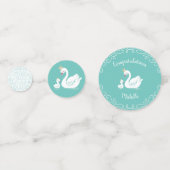 スワンヴィンテージベビーシャワー コンフェッティ (正面)