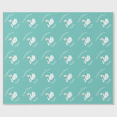 スワンヴィンテージベビーシャワー ラッピングペーパー (フラット)