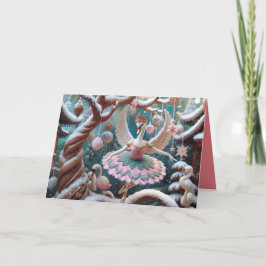 スワン付き折り畳みグリーティングカード カード