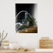 スワン噴水ウィシティホールプリント ポスター (キッチン)