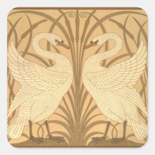 スワン壁紙デザイン スクエアシール (正面)