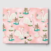 スワン池金ゴールドピンクベビーシャワー赤ちゃんシャワー ゲストブック (裏面)