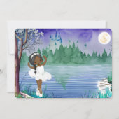 スワン湖バレエの春　かわいいバレリーナの誕生日 招待状 (裏面)