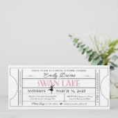 スワン湖誕生日パーティー招待チケット 招待状 (スタンド正面)