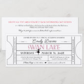 スワン湖誕生日パーティー招待チケット 招待状 (正面/裏面)