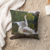 スワン湖 クッション (ブランケット)