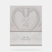 スワン結婚の歓迎 アクリルサイン (正面)