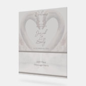 スワン結婚の歓迎 アクリルサイン (傾斜)