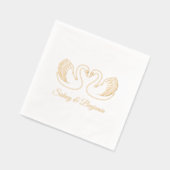 スワン結婚ズ記念日V3 箔ナプキン (左)