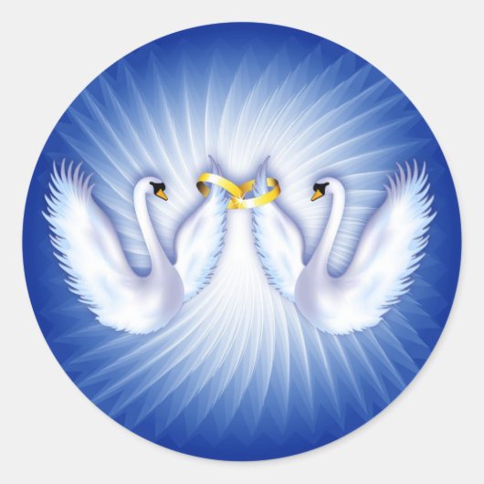 スワン結婚ズ ラウンドシール (正面)