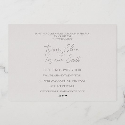 スワン結婚ズ 箔招待状 (裏面)