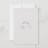 スワン結婚モノグラムサンキューカード サンキューカード (裏面)