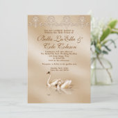 スワン結婚式招待状招待状 招待状 (スタンド正面)