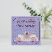 スワン結婚式招待状 招待状 (スタンド正面)