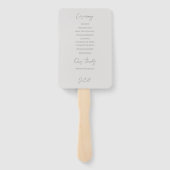 スワン結婚式 プログラム ハンドファン (裏面)