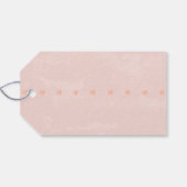 スワン誕生日メッセージカード |ピンクと金ゴールド ギフトタグ (裏面横)