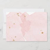 スワン誕生日招待状ガールプリンセスピンク金ゴールド 招待状 (裏面)