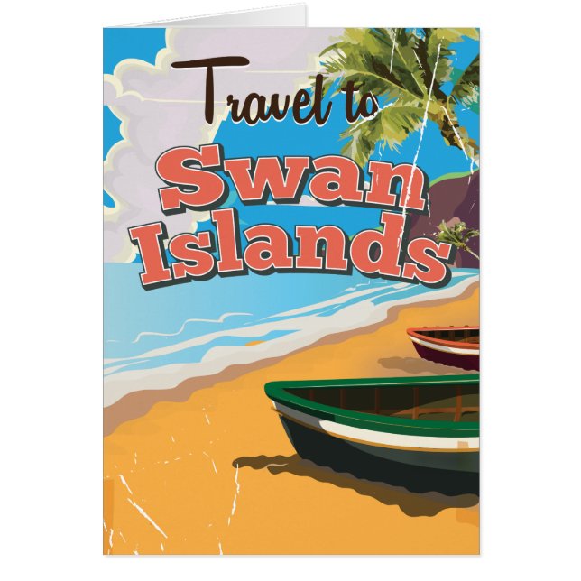 スワン諸島ヴィンテージ旅行ポスター。 (正面)