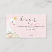 スワン赤ちゃんシャワーおむつラッフルエンクロージャカード エンクロージャーカード (正面)