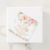 スワン赤面フローラベビーシャワー誕生日ありがとう フェイバータグ (インサイチュ)