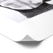 スワン踊り女性バレエ超現実的スケッチアート ポスター (角)