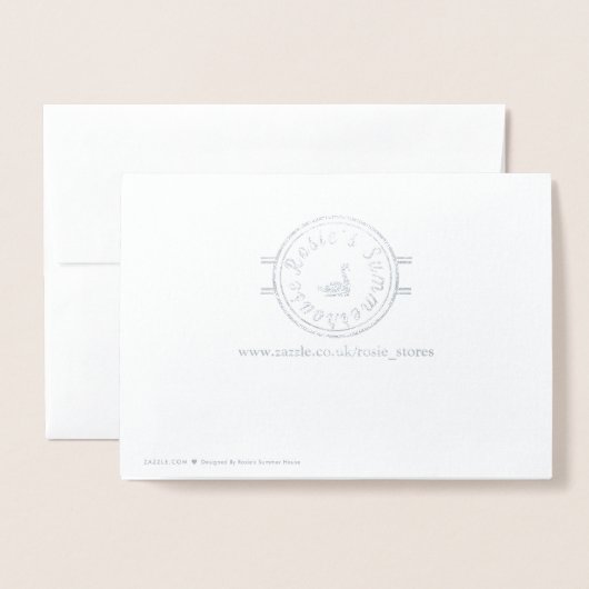 スワン10周年錫婚記念カード 箔カード (裏面封筒付き)