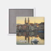 スワン・イン・チューリッヒ・スイストラベル マグネット (正面/裏面)